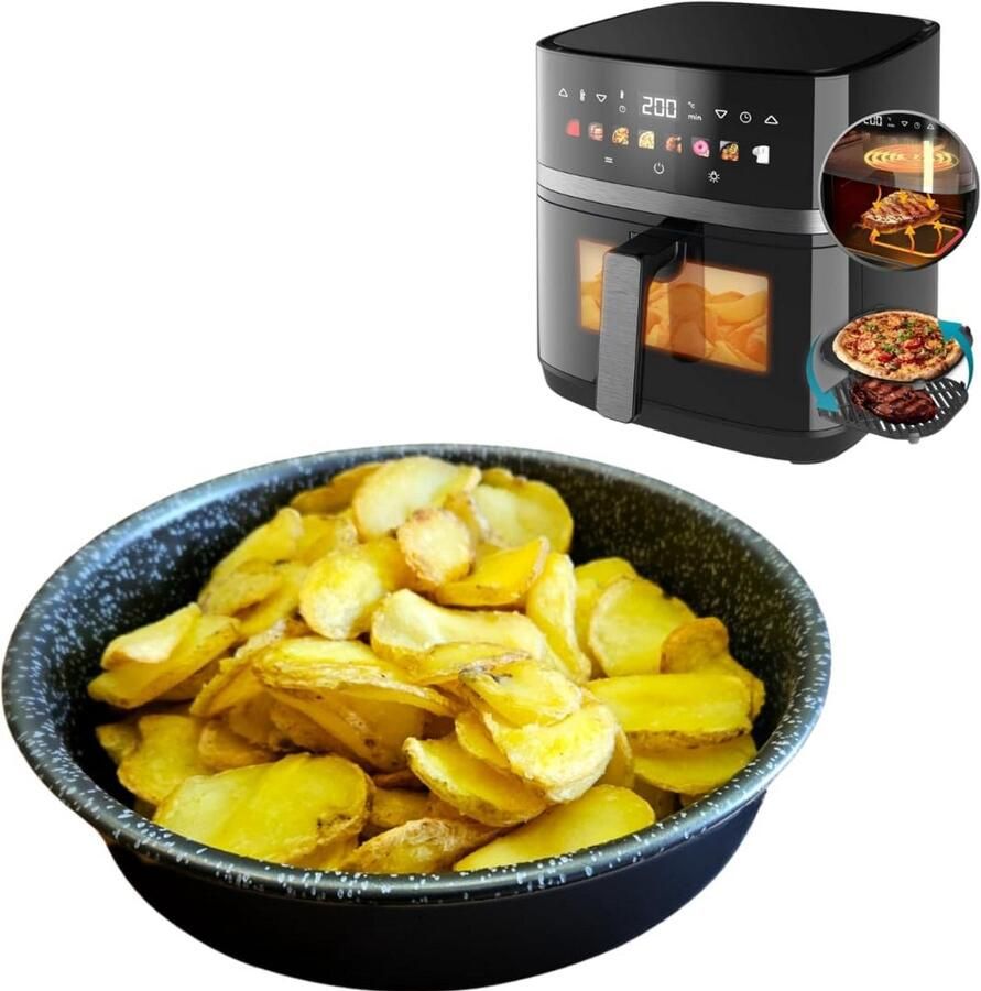Ronde Bakplaat voor Airfryer met Antiaanbaklaag 20 cm
