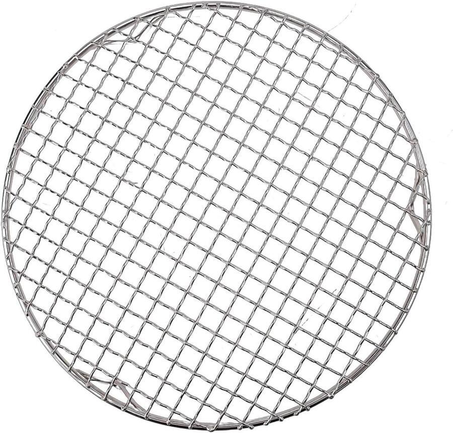 Ronde Bakrek Koelrooster Oven Bakken en Grillen Stabiel met Drie Poten 26 cm Zilver