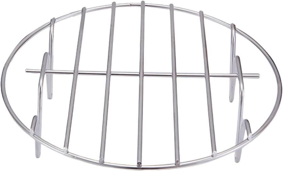 Ronde Bakrooster Koelrek Grill Bakken en Grillen Hittebestendig Roestvrij Staal 20 cm Diameter Zilverkleurig