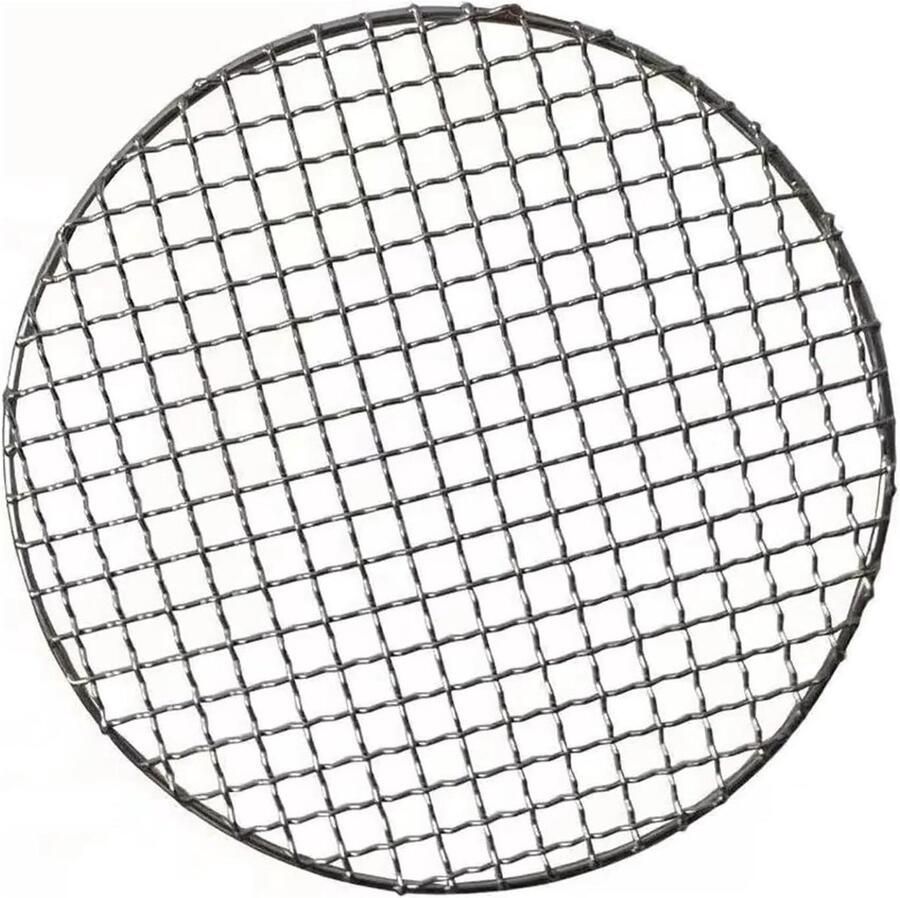 Ronde Barbecue Net Grill Rooster Buiten Koken Gelijkmatige Warmte 38 cm Zilver