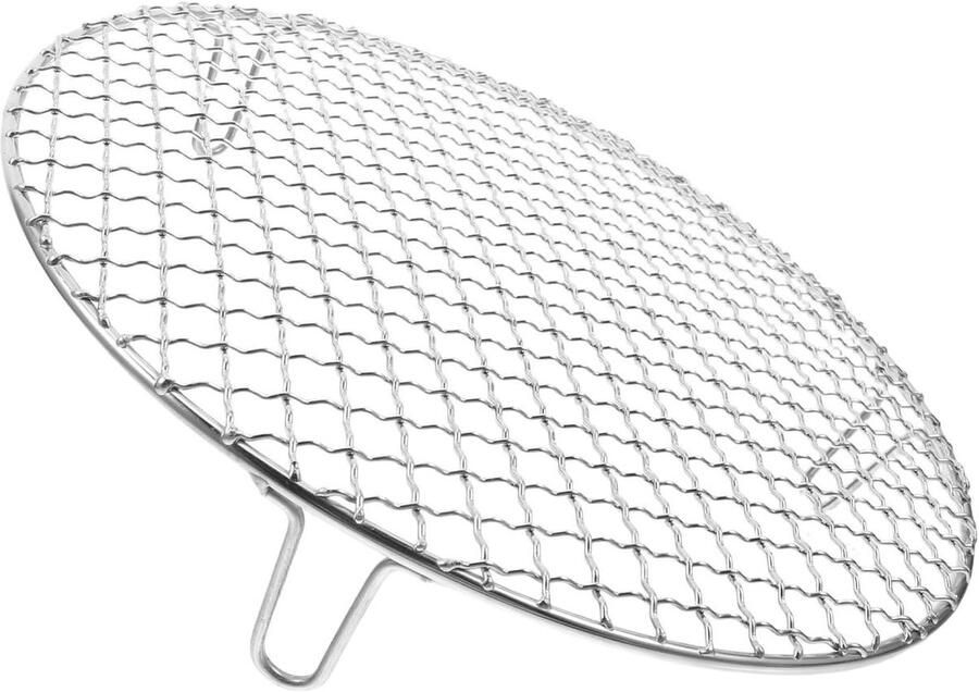 Ronde BBQ Grill Houtskool Rooster Buiten Koken Gelijkmatige Warmte 30.5cm Zilver