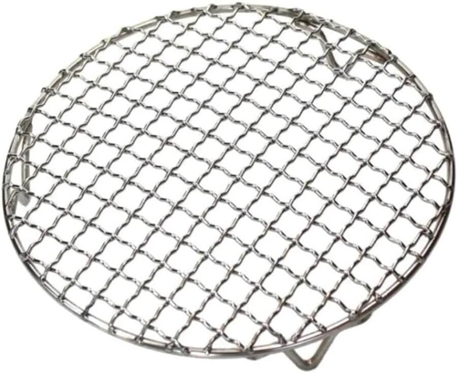 Ronde BBQ Grill Mesh Roestvrijstalen Herbruikbaar Grilrooster voor Vuurkorf & Kookaccessoires