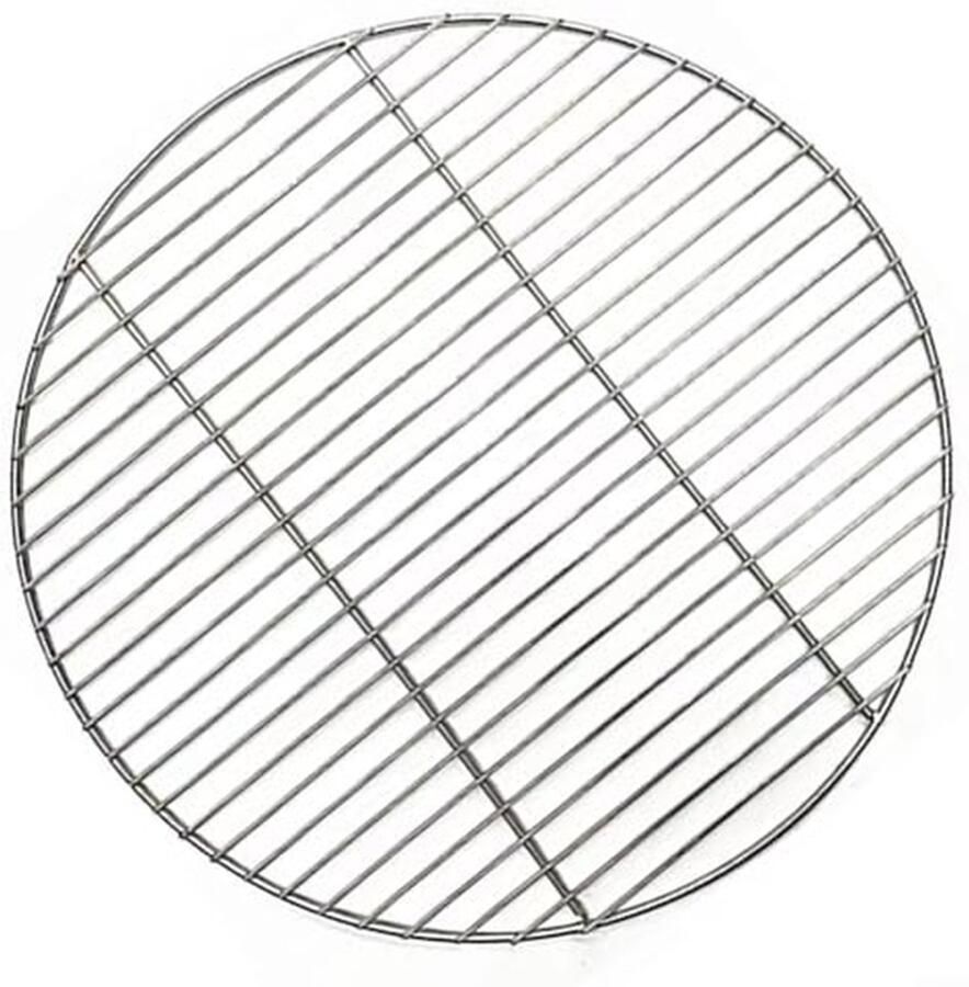 Ronde Grill Roosters BBQ Matten Koken Buiten Koken Roestvrij Staal 30cm Diameter Zilverkleurig
