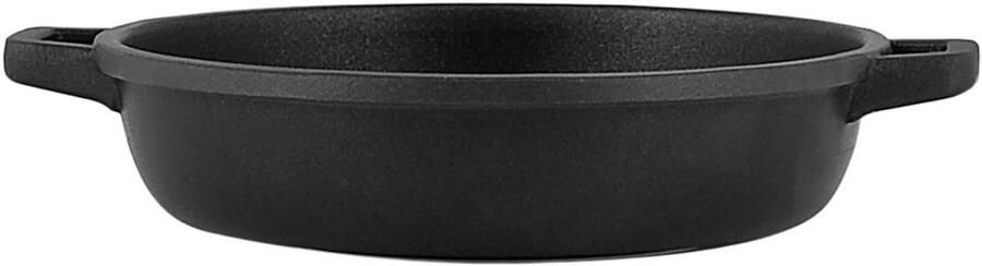Ronde Braadpan met Antiaanbaklaag 22 cm Zwart