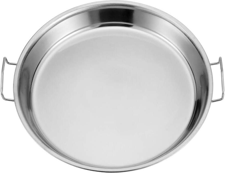Ronde Braadpan Ovenschaal Bakplaat Oven Koken Niet-stick Oppervlak 40 cm Zilverkleurig