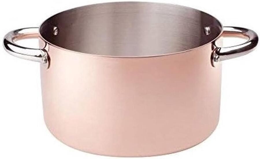 Ronde braadslede 2 handvatten Bodem geschikt voor inductie 24 cm