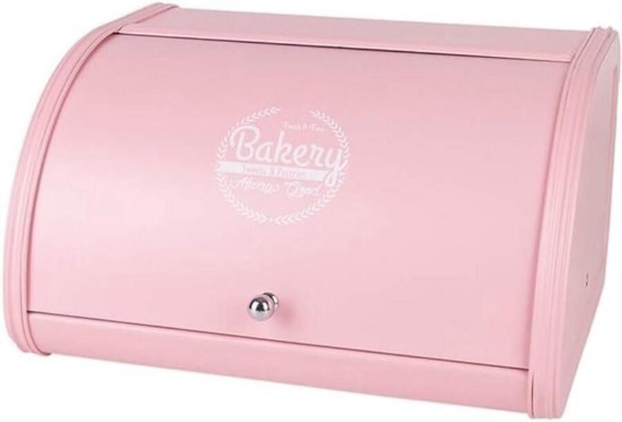 Ronde broodbak Roze metalen opbergdoos Voor brood en keuken