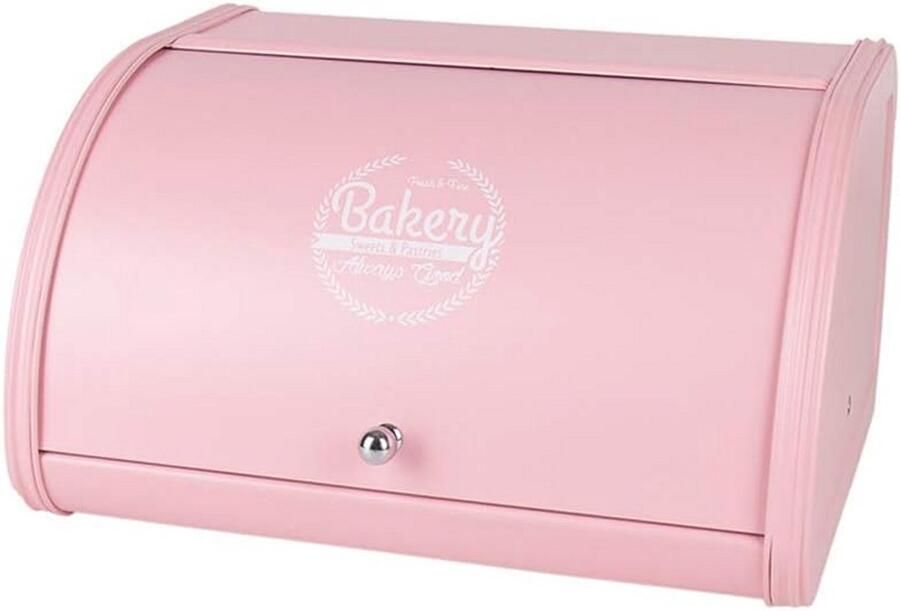 Ronde Broodbak Roze Metalen Opbergdoos voor Brood en Keuken