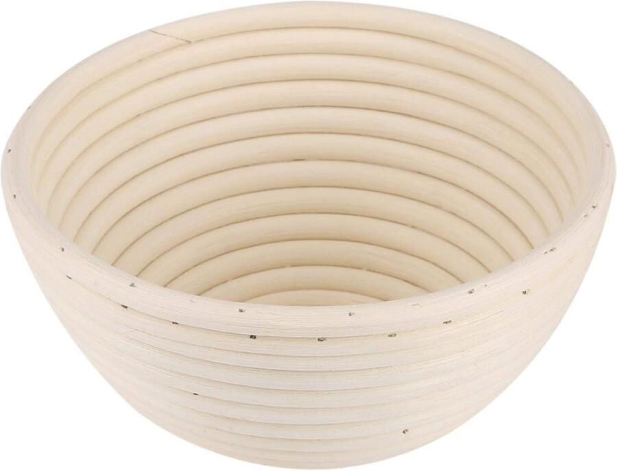 Ronde Broodmand Rijsmand Rattan Brood Bakken Natuurlijk Rattan Materiaal 18x9 cm Natuurlijk