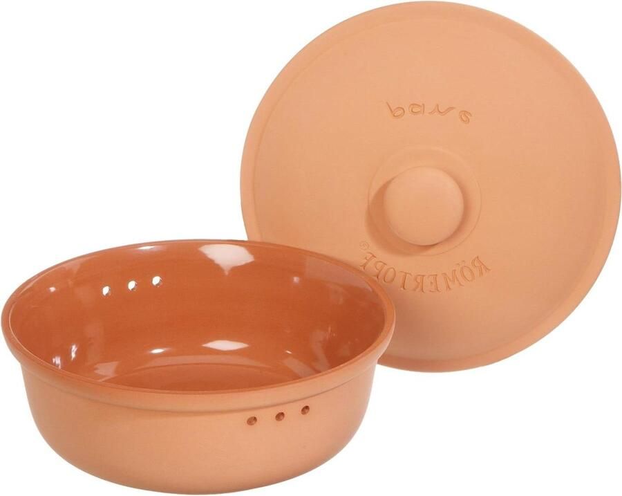 Ronde Broodpan Broodtrommel Keramiek Brood Vers Houden Ademende Klei 30 cm Diameter Terracotta