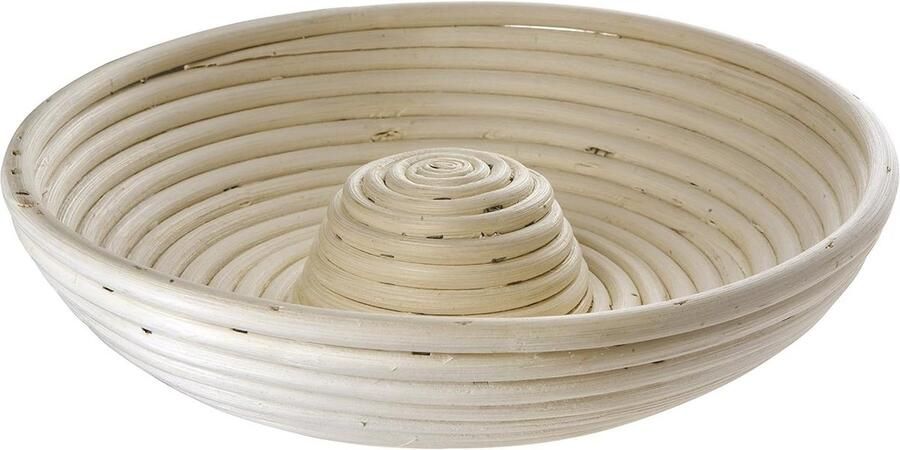 Ronde Broodvorm Rijsmand Brood Bakken Met Verhoogd Midden Natuurlijk Beige