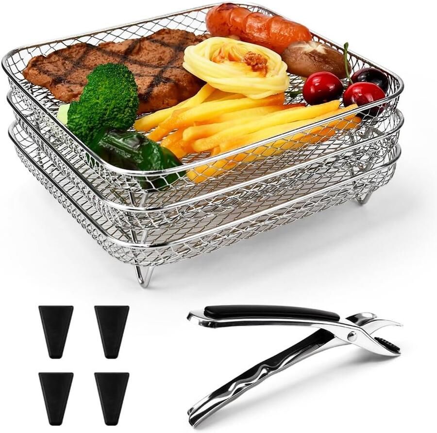 Ronde Elektrische Grill met Drie Verdiepingen Compact Tafelmodel