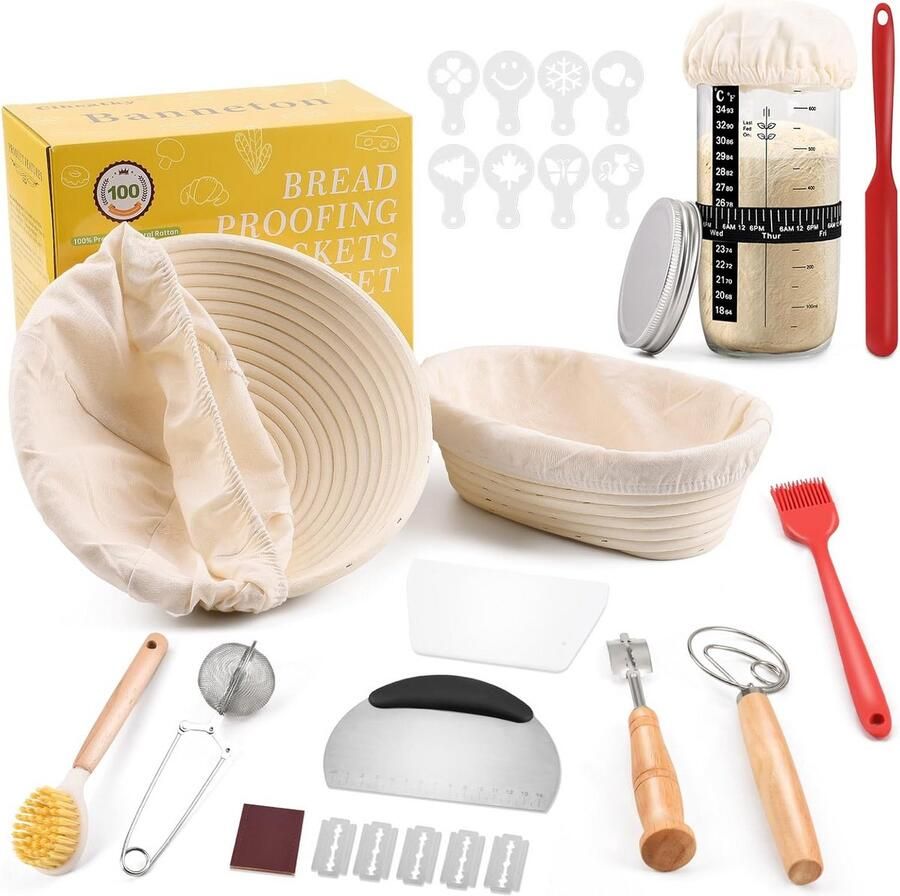 Ronde en Ovale Brotform Set voor Brood Bakken Rijsmodel Bakmand