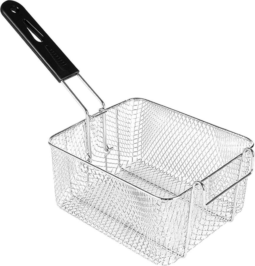Ronde Frituurmand RVS Proffesionele Frituurpan Mand met Hittebestendig Handvat Geschikt voor Frituren & Koken