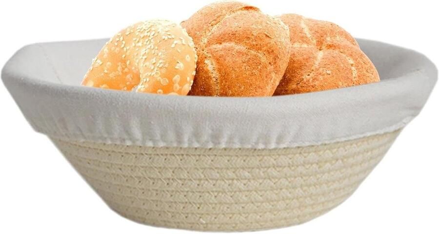 Ronde Gaarmand Brood Rijsmand Zuurdesem Brood Bakken Ademend Katoen 12 cm Niet gespecificeerd