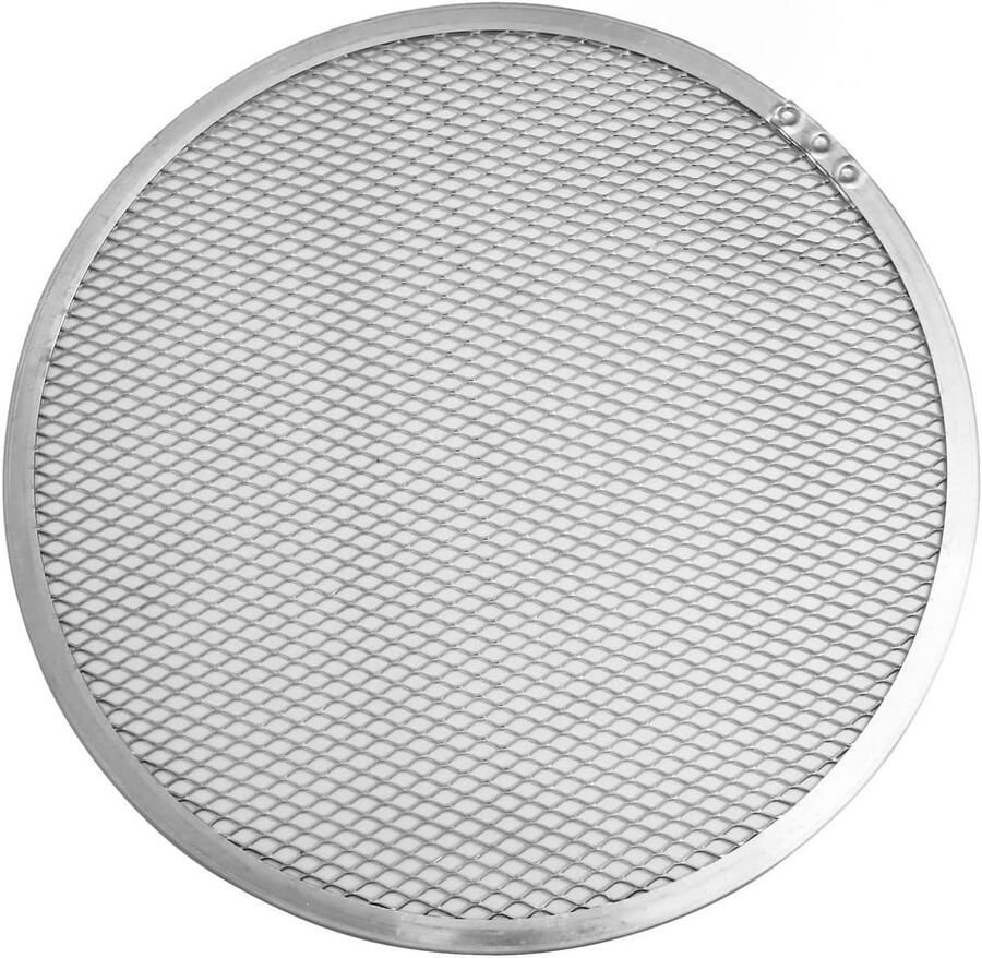 Ronde geperforeerde bakplaat van aluminium voor bakken en ontdooien 33 x 33 cm