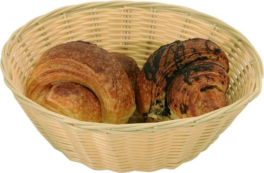 Broodmand Rond Serveerschaal Brood Serveren Vaatwasmachinebestendig 3 Stuks Naturel