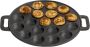 Poffertjespan Gietijzer Pannenkoekenpan Poffertjes Bakken Optimale Warmteverdeling Ø 24 cm Zwart - Thumbnail 1