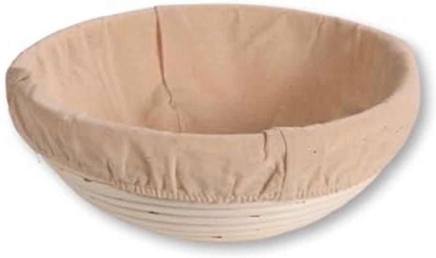 Ronde Gistingsmand voor Brood- en Pizzadeeg – Ø22 cm Naturel Duurzaam Rotan