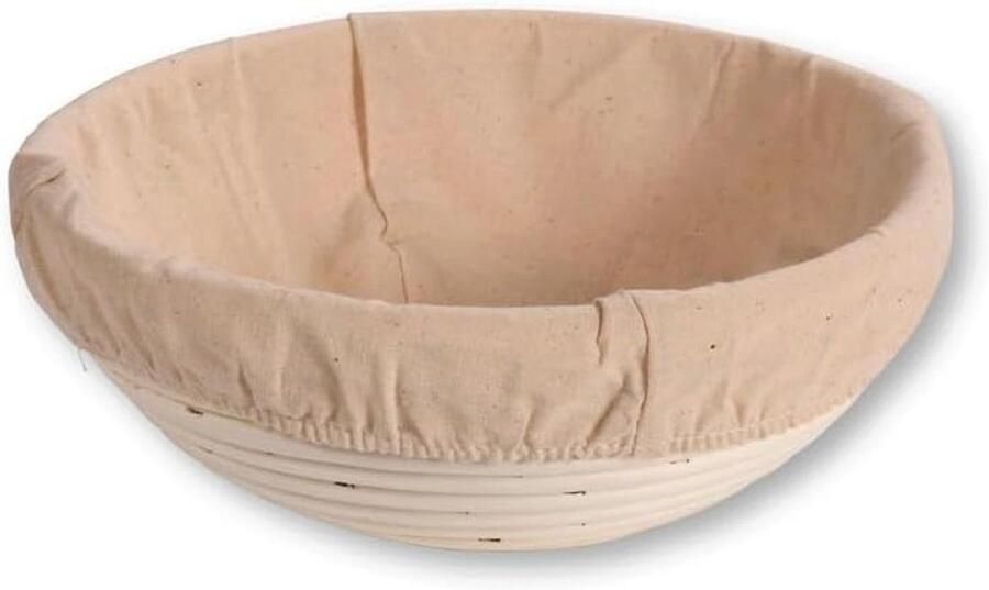 Ronde Gistingsmand voor Brood- en Pizzadeeg – Ø22 cm Naturel Duurzaam Rotan