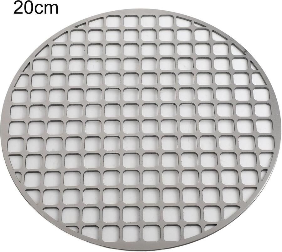 Ronde grillmat Barbecue rek Buiten koken Roestvrij staal 20 cm diameter Zilver