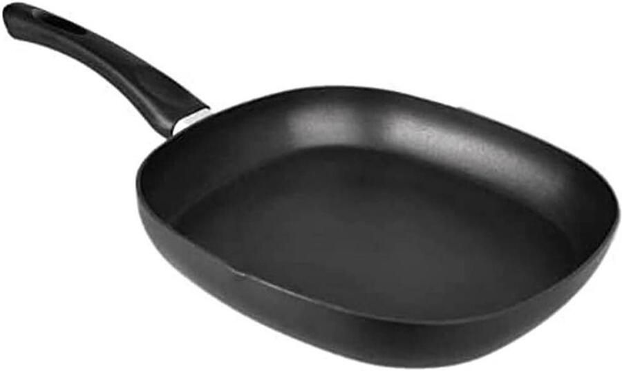 Ronde Grillpan 26 cm Zwart voor Alle Warmtebronnen inclusief Inductie