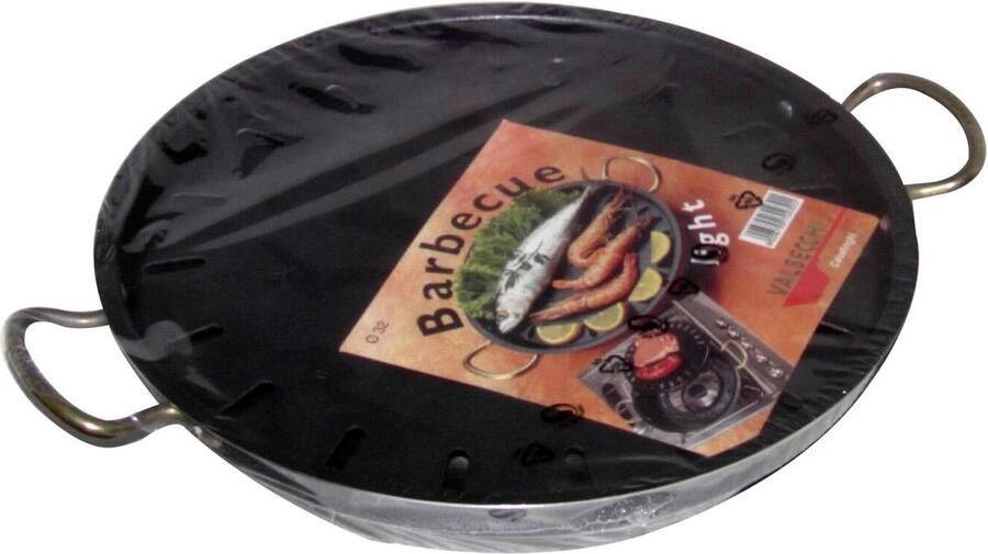 Ronde Grillpan 32 cm Antiaanbaklaag voor Barbecue en Picknick