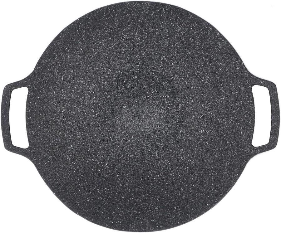Ronde Grillpan Bakplaat Buiten Koken Antiaanbaklaag 30CM Zwart