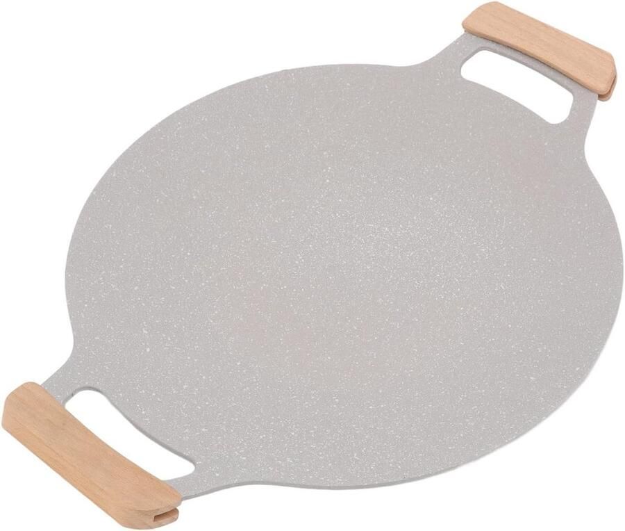 Ronde Grillpan Barbecueplaat Buiten Koken Gelijkmatige Warmte 30 cm Zwart