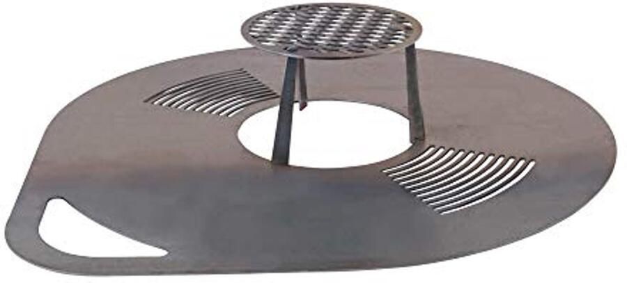 Ronde Grillplaat 80 cm voor Barbecue en Vuurton Tweetraps Braadplaat met Patina
