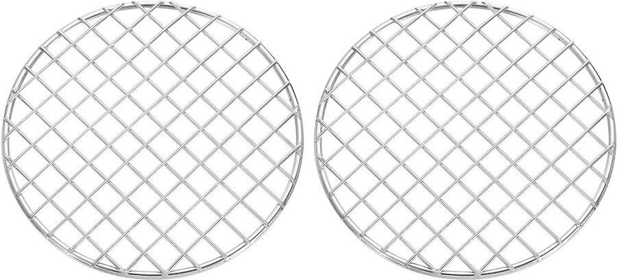 Ronde Grillroosters Bakroosters Koelrekken Barbecueën Bakken Roestvrij Staal 15 cm diameter Zilver