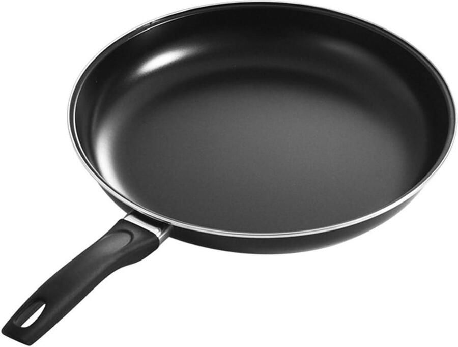 Ronde Koekenpan met anti-aanbaklaag Veelzijdig Koken Gelijkmatige warmteverdeling 25CM Zwart