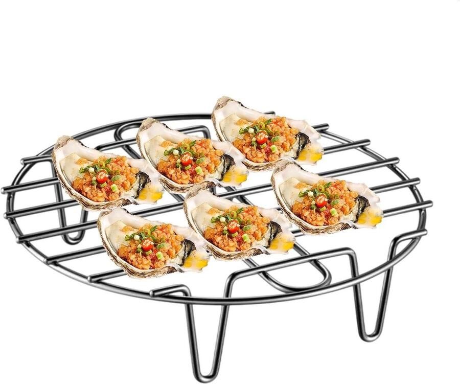 Ronde Kookrek Stoomrek Bakrek Bakken Grillen Steamen Non-stick Roestvrij Staal 20 cm Diameter Multikleur - Foto 1