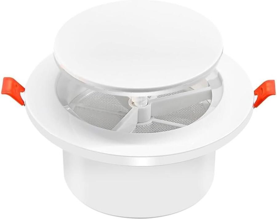 Ronde Luchtventilatie Grille van 10.5 cm Verstelbare Afzuigkap met Ingebouwde Luchtverspreider voor Thuis Keuken en Kantoor