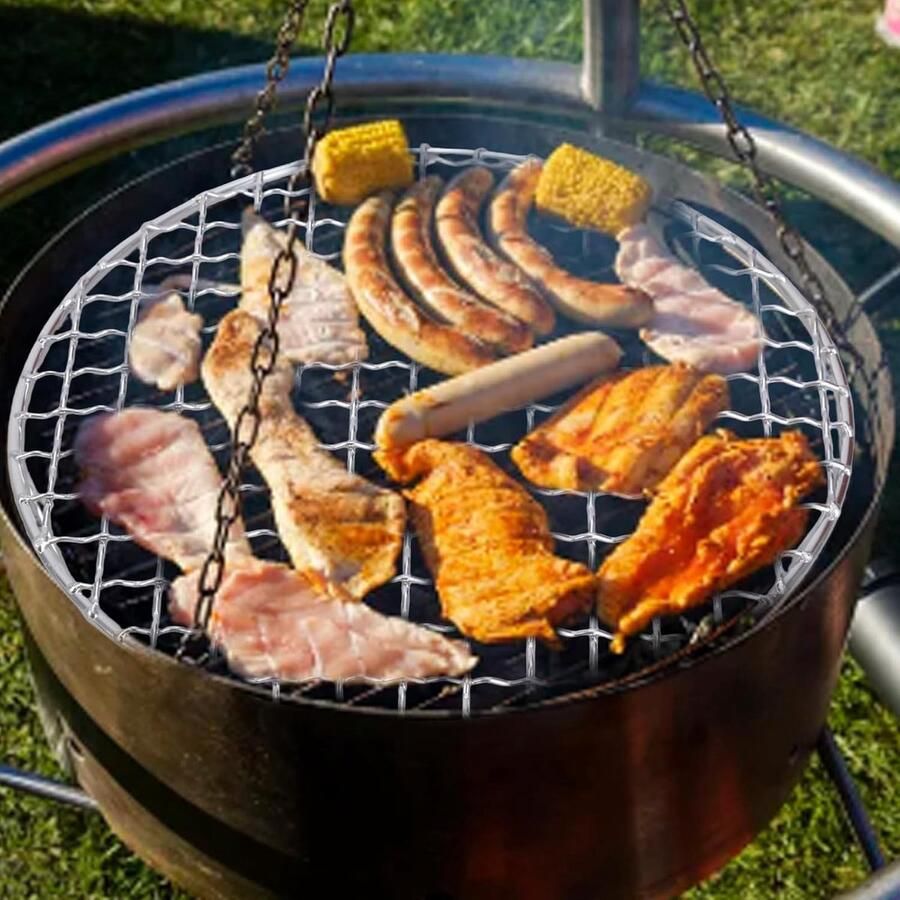 Ronde Oven Rek Bakrooster Koelrek Bakken en Roosteren Roestvrij Staal 15-20 cm Zilverkleurig