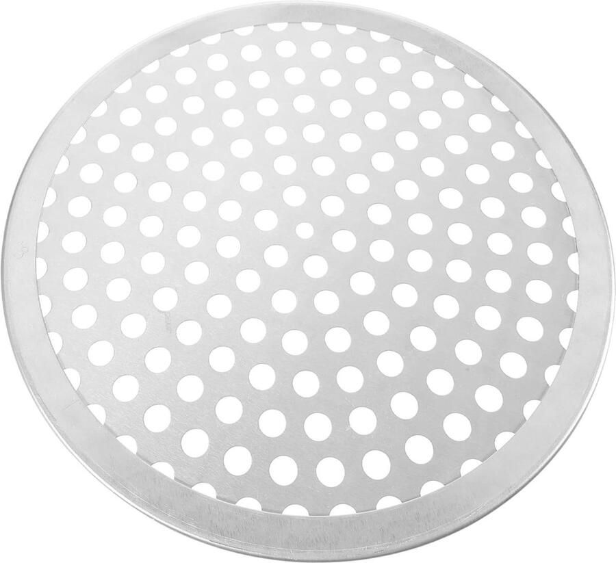 Ronde Pizza Bakplaat Pizzapan Aluminium Thuis Bakken Gaten voor Hitteverdeling 20 cm Zilver