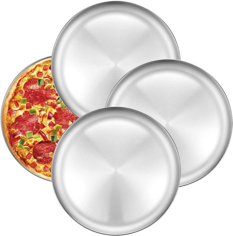 Ronde Pizza Bakplaat RVS 30 cm Bakvorm voor Oven Knapperige Korst