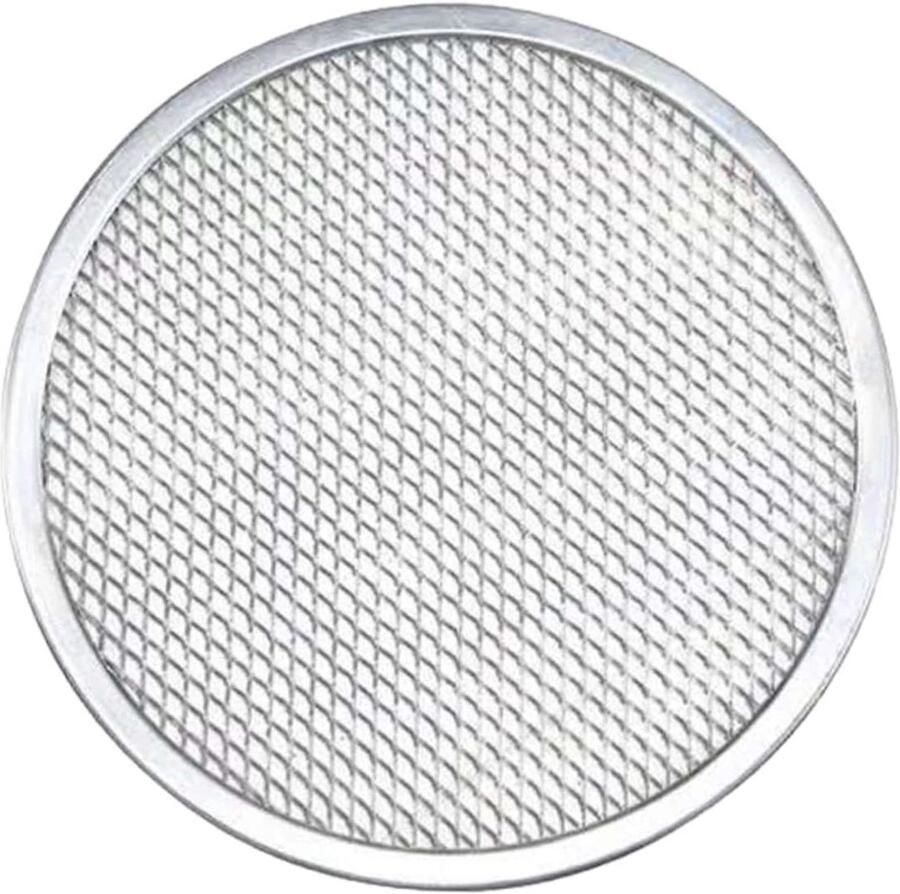 Ronde Pizzapan Pizza Bakplaat Pizza Bakken Geperforeerd Ontwerp 17.7x17.8x1cm Zilver