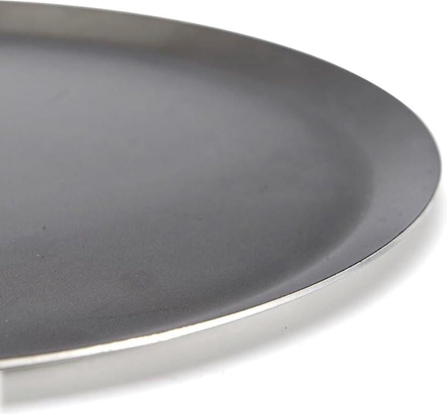 Ronde Pizzaplaat Bakplaat Pizza Bakken Antiaanbaklaag 24 cm Zwart