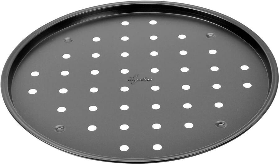 Ronde Pizzaplaat RVS met Antiaanbaklaag voor Oven Diameter 32 cm