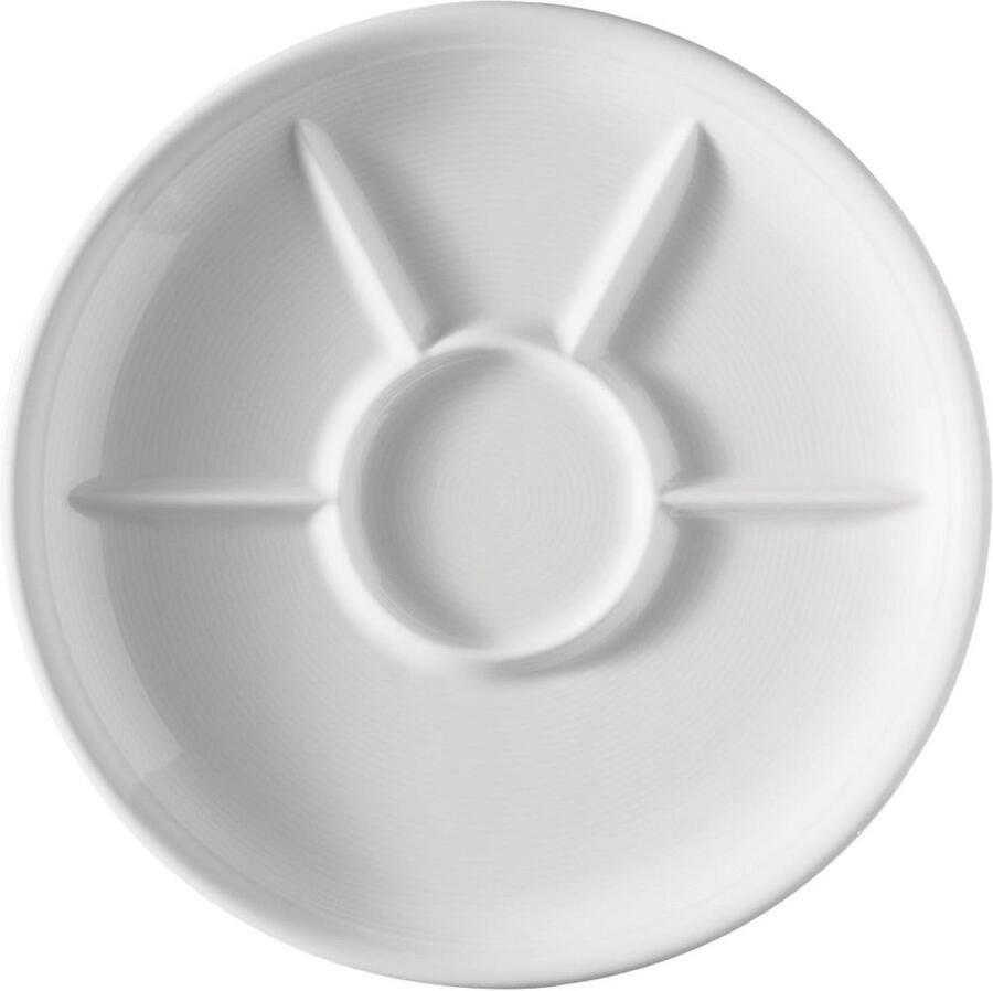 Ronde Porseleinen Fondue Schaal en Grillplaat 27 cm Vaatwasserbestendig