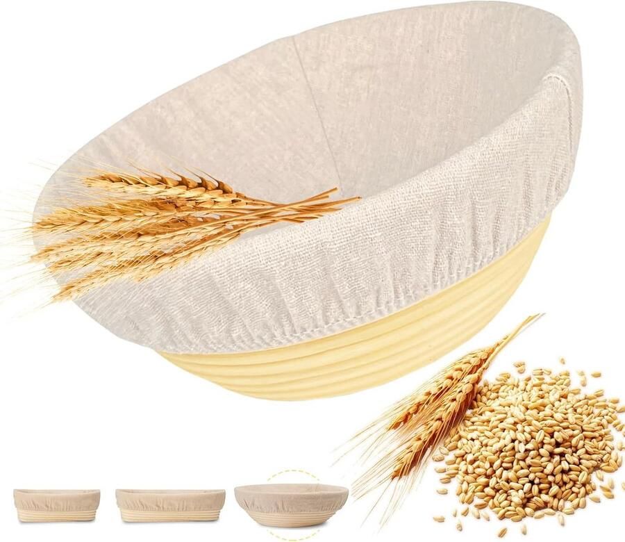 Gaarmand Rond Broodmand Brood Bakken Natuurlijk Rotan 23 cm Rotan