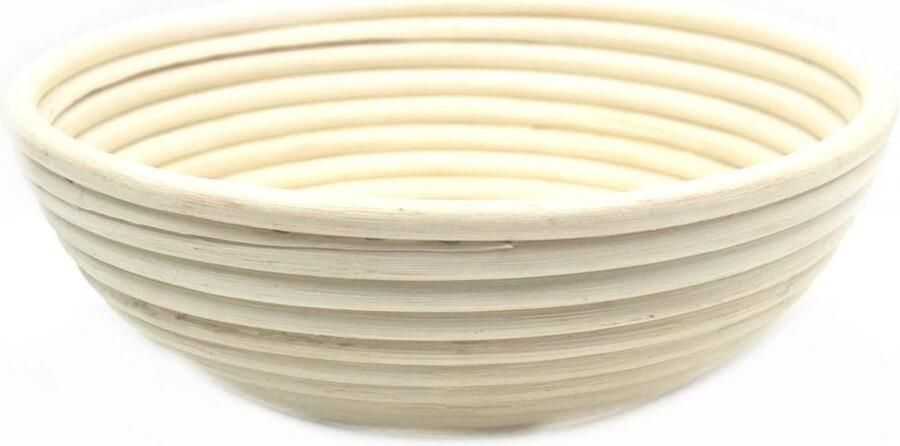 Ronde Rijsmand van Natuurlijk Rotan voor Brooddeeg