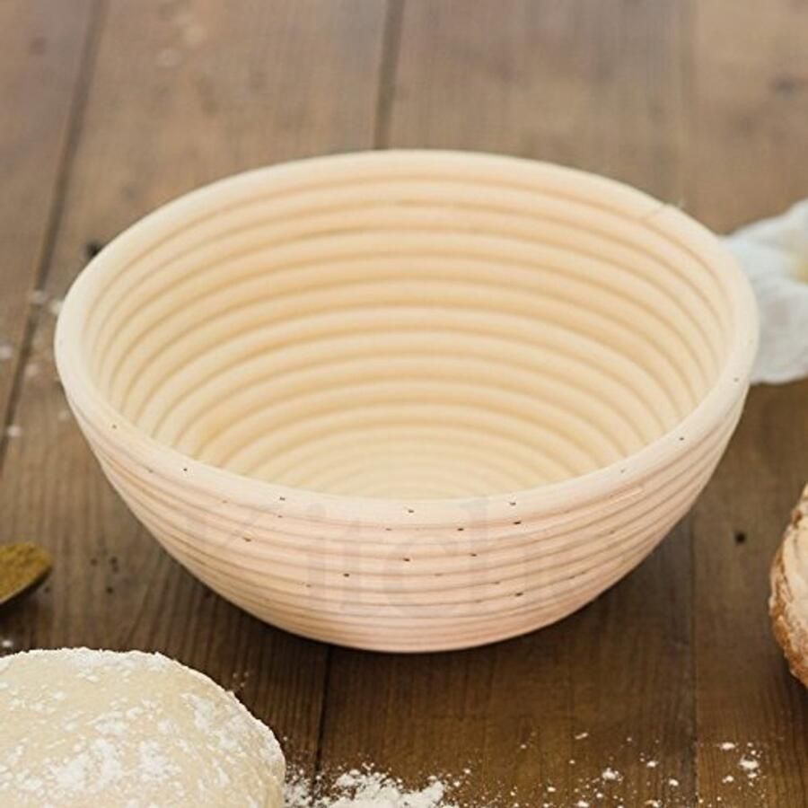 Ronde Rijsmand van Rotan 22 cm Ideaal voor Brood Bakken