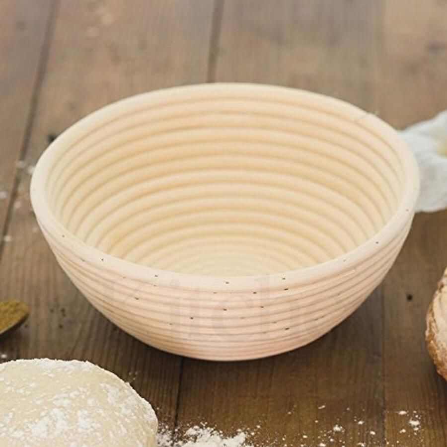 Ronde Rijsmand van Rotan 22 cm Ideaal voor Brood Bakken