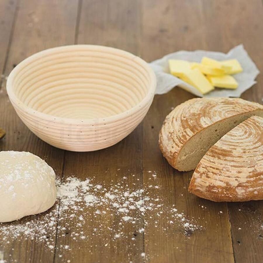 Ronde Rijsmand van Rotan 22 cm Ideaal voor Brood Bakken - Foto 2