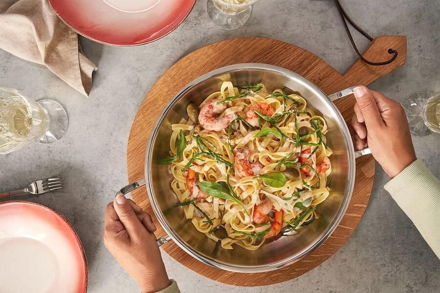 Ronde Roestvrijstalen Kookpan 28 cm 3.0 L Hoogrand Schaal voor Inductie - Foto 2