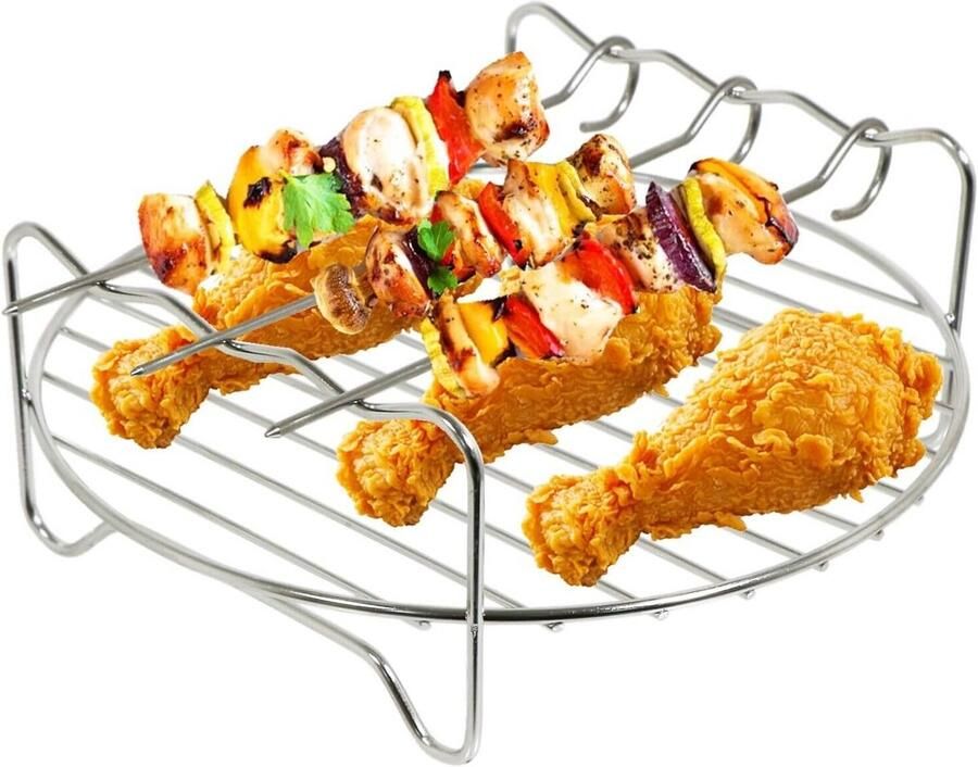 Ronde Rooster & Spiesjes Set voor Halogeen Oven Mini 18 cm