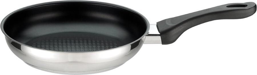 Ronde RVS Koekenpan met Keramische Coating en Inductiebodem