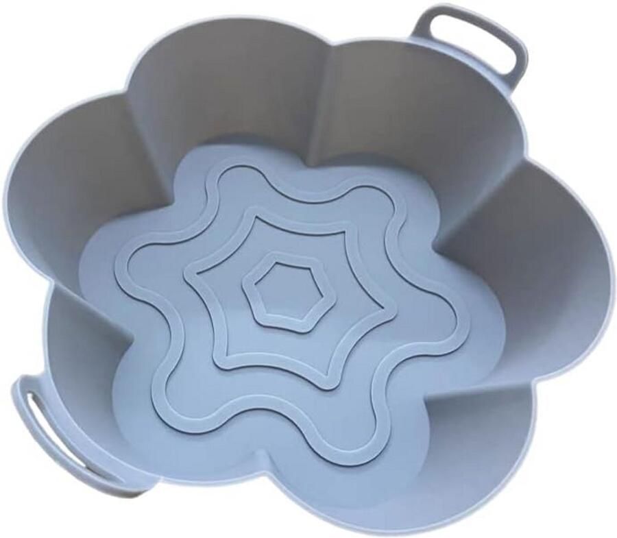 Ronde Siliconen Airfryer Pot Herbruikbare Bakvorm voor Oven Magnetron en Airfryer